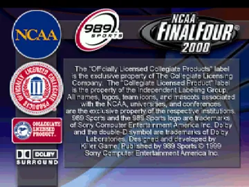 NCAA Final Four 2000 (US) screen shot title